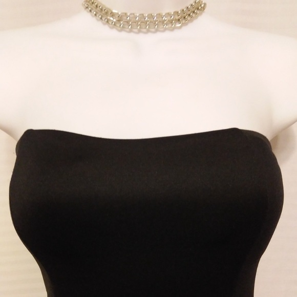 Black Asymmetrical ruffle dress - Picture 2 of 5